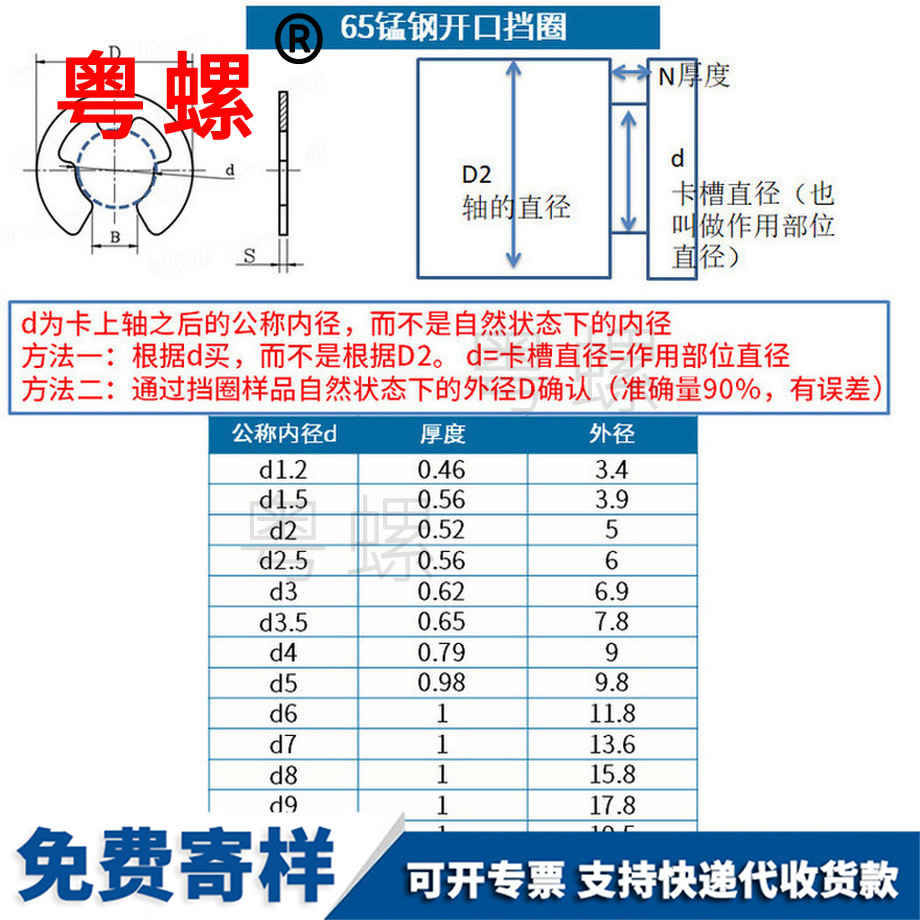 批發(fā)錳鋼e型西安卡簧