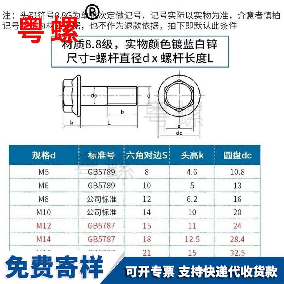 供應(yīng)8.8級(jí)法蘭螺絲