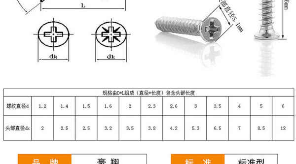 加工鍍鎳 沉頭自攻螺絲 螺釘 平頭自攻釘 小螺絲