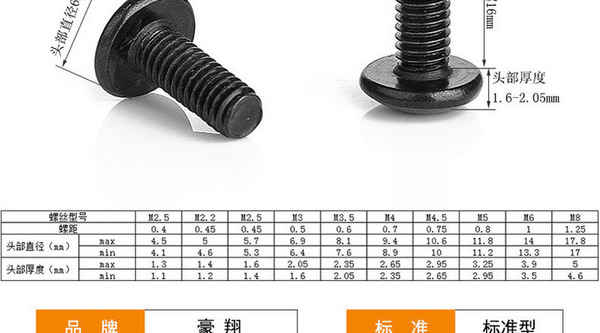 定制碳鋼發(fā)黑 十字扁頭機(jī)螺絲 蘑菇頭螺栓 傘頭機(jī)牙螺絲 螺釘